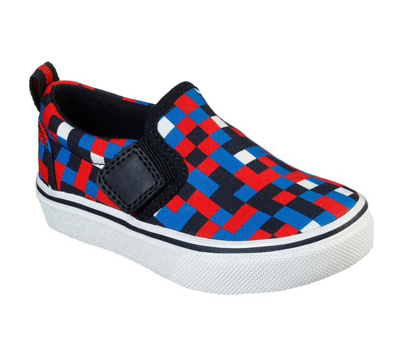 Skechers Pojkar Röda/Blå Slip On - Skech-Craft: Street Fame - Zamblox - Sverige (WGXST-1429)